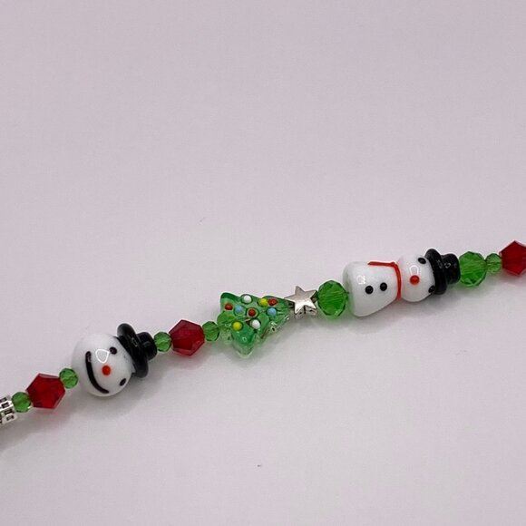 Christmas Snowman X-mas Tree Car Rearview Suncatcher Prism Charm Ornament CC108 - Picture 3 of 4